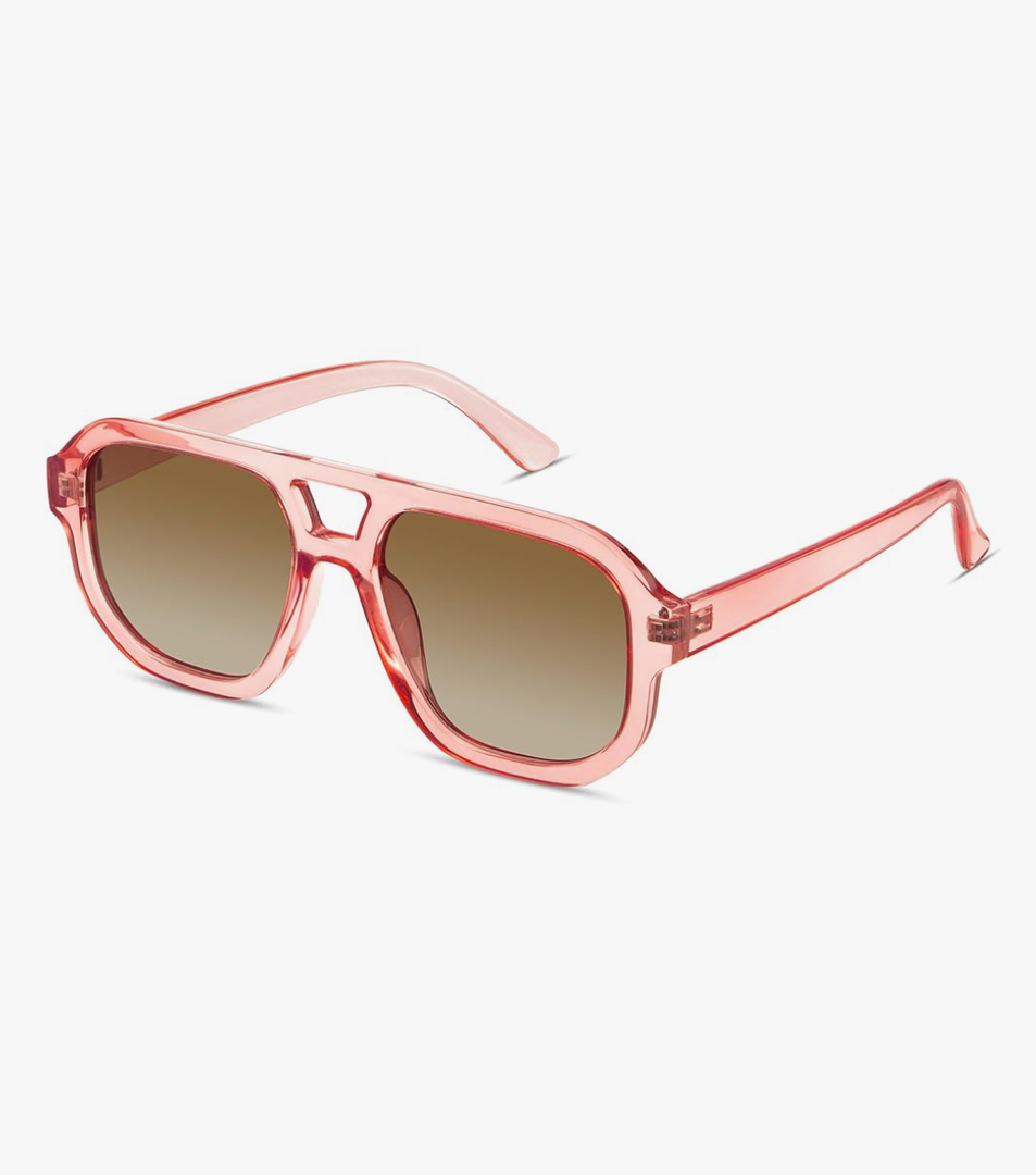 livho Trendy Polarized Square Aviator Sunglasses Women Men Square Eyewear Frame, Retro Sun Glasses for Women Men 2025 Shades