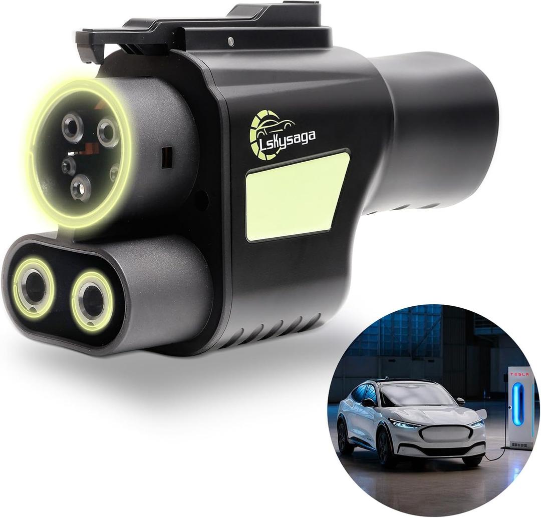 NACS to CCS1 Charging Adapter for Tesla Supercharger to CCS Adapter, Max 500A 1000V, Electric Vehicle Charger Adapter Compatible with Tesla V3/V4 DC Fast Charge Station, Fit for Ford, Rivian, GM EVs