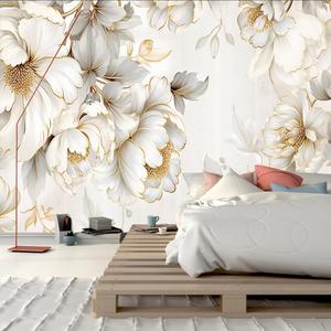 Elegant and Beautiful Floral Wallpaper Warm Bedroom and Living Room Decorative murals（Non-self-Adhesive Wall Stickers）108"x75"