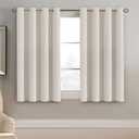 H.VERSAILTEX Light Blocking Curtain for Living Room Thermal Insulated Window Treatment Panel/Drape for Dining Room, Elegant Soft Curtain for Bedroom Grommet Top One Panel (Ivory - 52x45 Inches)