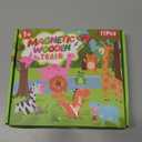 11 Pcs Magnetic Train Set Montessori Toys for 1 2 3 Years Old Toddlers Boys Girls, Wooden Animals Preschool Learning Easter Basket Stuffers Sensory Toys Birthday Gifts Ages 1-3, 2-4