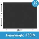 50 Sheets Extra Heavy Weight Black Cardstock Paper, 130 lb/350GSM A4 Cover Card Stock, Thick Black Construction Paper for Scrapbooking, DIY Cards Making, Arts and Crafts