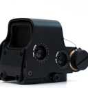 Holographic Sight 551 552 553 556 558 Red Green Dot Holo Sight Metal Scope 10 Levels Brightness Adjustment Holographic Sight (Black)