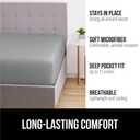 GORILLA GRIP Fitted Sheets, Stay in Place Deep Pocket Bottom Bed Sheets for Mattress, Lightweight Microfiber Sbana, All Around Elastic, Oeko-Tex, Wrinkle and Shrink Resistant, Queen Size Soft Gray