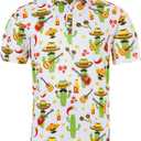 uideazone Golf Shirts for Men Dry Fit Polo Shirt Short Sleeve Moisture Wicking Golf Polos Performance Golf Tennis Shirt (X-Large, Funny Maxico Party)