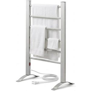 Pursonic TW300 Towel Warmer Rack for Bathroom – 6-Bar Electric Heated Towel Rack, Wall Mounted or Freestanding Setup, Plug-in Towel Dryer, Minimal Assembly Chrome-Plated