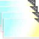 4 Pack 2X4 LED Flat Panel Light Drop Ceiling Office Fixture 5 CCT 3000K-6500K Adjustable & 5 Wattage 30W-40W-50W-60W-72W Selectable, 0-10V Dimmable,LED Troffer Flat Panel Light