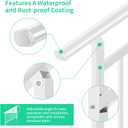 Adjustable Handrails for Outdoor Steps White Metal Stair Railing with Installation Kit, 3 Steps Handrail or Horizontal Use, Wrought Iron Hand Rails for Outdoor Steps