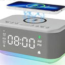 Wireless Charging Alarm Clock Blackmvidjsc