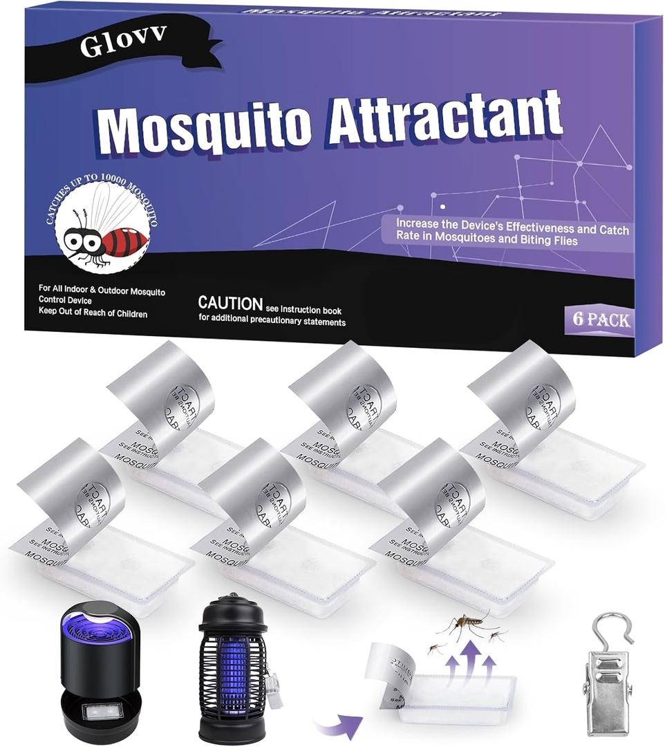 6 Pack Mosquito Attractant Bait Refill, Mosquito Bait Lure for Bug Zapper & Fly Traps, Compatible with All Flying Insect Mosquitoes Trap