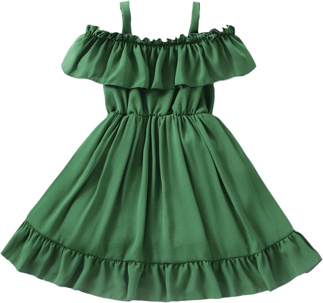 Toddler Baby Girls Dress Spring Summer Dresses Toddler Party Princess Dress (Green) Size 110