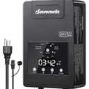 DEWENWILS 120W Low Voltage Landscape Transformer with Timer & Photocell Sensor, 120V AC to 24V DC Low Voltage Transformer, Weatherproof Landscape Lighting Transformer for Garden Lights Pathway Lights