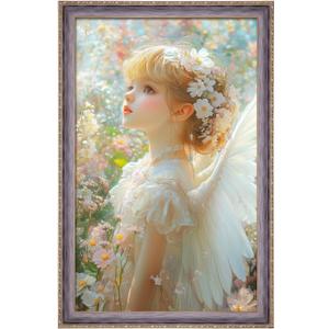 24x36 Frame Rustic Gray, Retro 36x24in Picture Frame with Floral Trim, for 24 x 36inch Gallery Photo Pic with HD Plexiglass, 1.6in Widen 0.8in Thick, Horizontal Vertical Wall Display