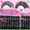 Lash Clusters Kit 100D+200D Thick Volume Eyelash Clusters Kit 12-25mm Wispy Individual Lashes D Curl Long Cluster with Lash Bond and Seal Waterproof DIY Lash Extension Kit(KIT-280PCS)