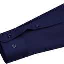 J.VER Men's Dress Shirts Solid Long Sleeve Stretch Wrinkle-Free Formal Shirt Business Casual Button Down Shirts (Blue)