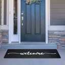 Long Doormat 48x 16 inch Front Door Mat Welcome Doormat Front Door Mat Welcome Floor Mat for Front Door Outdoor Indoor Porch Entrance Decor Black