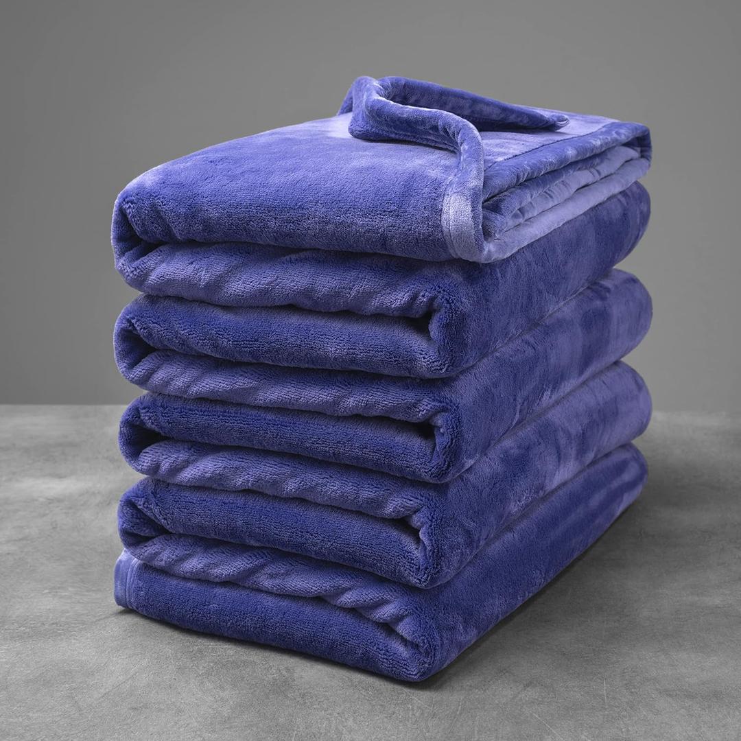 Mellowdy Extra Thick Hearty Plush Flannel Blanket (Violet Purple, 60x80) - 500GSM Twin Size Warm Blanket for Winter, Fall | Soft, Fluffy, Cuddly, Perfect for Bed, Oversized Throw for Couch, Sofa Mellowdy Extra Thick Hearty Plush Flannel Blanket (Violet Purple, 60x80) - 500GSM Twin Size Warm Blanket for Winter, Fall | Soft, Fluffy, Cuddly, Perfect for Bed, Oversized Throw for Couch, Sofa