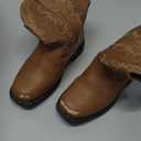 DREAM PAIRS Toddler Little Boys Girls Cowboy Boots Kids Western Square Toe Riding Mid Calf Boots (Brown)