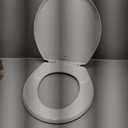 Mayfair Caswell Modern Slow Close Toilet Seat, Durable Plastic, Round, White