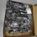 Ravinte 50 Pack Solid 3-3/4 Inch Center to Center Slim Square Bar Drawer Handles Kitchen Cabinet Handles Black Drawer Pulls Kitchen Cabinet Hardware Kitchen Handles Matte Black Cabinet Pulls