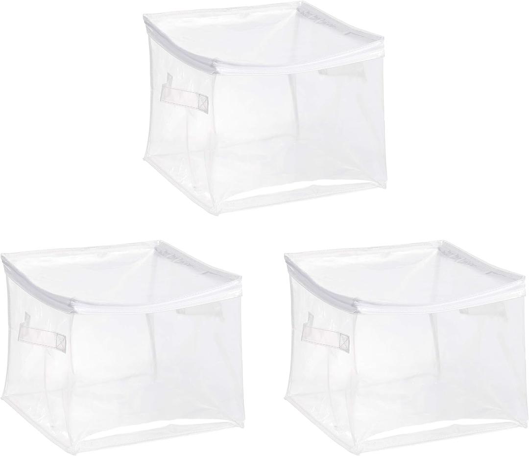 Amazon Basics Clear Zippered Organizers, 3-Pack