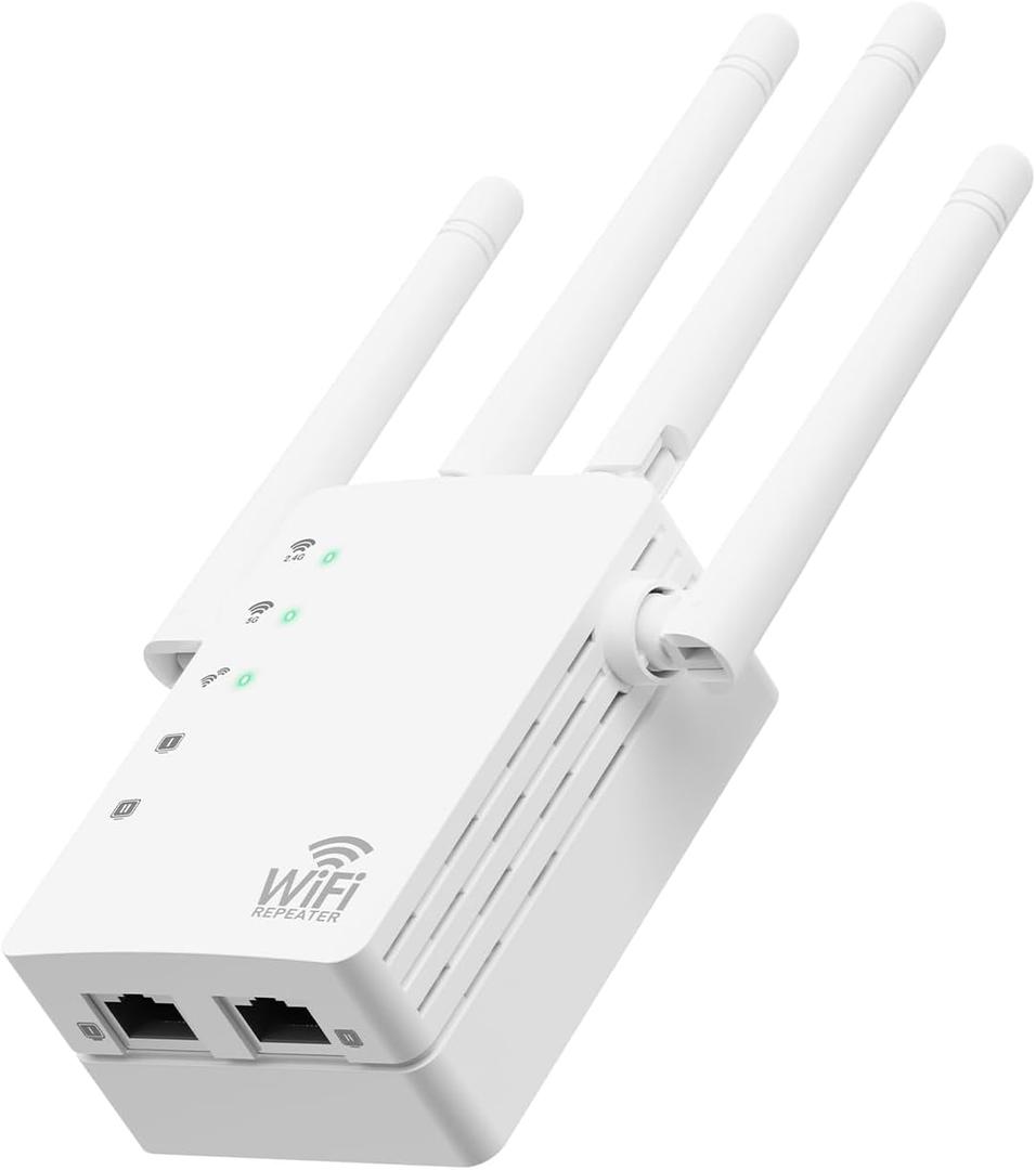 BREGINE 2026 WiFi Extender Signal Booster for Home, 10X Faster New Wireless Long Range Amplifier, Covers up to 13888 sq.ft, WiFi Repeater with Ethernet Port & EasyMesh, Easy Setup