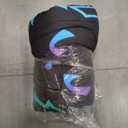 Cute Cat Kids Comforter Neon Rainbow Line Cat Bedding for Girls Boys Teen Cartoon Kawaii Cats Toddler Bed Colorful Animals Quilt Reversible Black, Size 82" x 82"