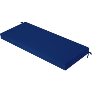 idee-home Outdoor Bench Cushion Waterproof, Bench Cushions for Outdoor Furniture, Patio Porch Swing Replacement Seat Pad with Ties for Garden Backyard, 42 x 18 Inch Navy Blue