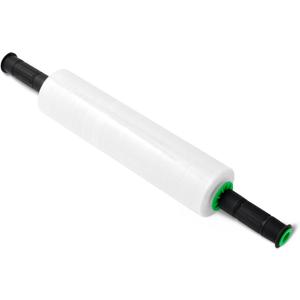 Amazon Basics Stretch Wrap Film Roll for Moving and Shipping, Furniture Wrapping, Clear, 15" x 1000 ft, 2 Handles, 1 Roll