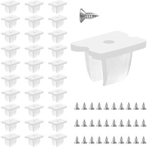 30 PCS Waterproof LED Strip Light Clips with Fitting Screws, Translucent Rope Light Clips Neon Holder Mounting Bracket Support Fixing Clamps for 5mm to 6mm Silicone LED Strip Lighting