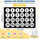 Drydiet Large Classroom Rug 7.5x12ft Number Area Rug, Seats 24