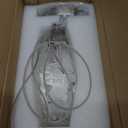 Brushed Nickel Crystal Pendant Light with Prism K9 Crystals, Modern LED Kitchen Island Hanging Light Fixture Adjustable Single Pendant Chandelier for Dining Room, Bedroom, Bathroom, Bar