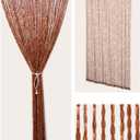 52 Strands Beaded Curtain for Doorways -35.4"x79"- Handmade Natural Beaded CurtainsBoho Doorway Wood and Bamboo Bead Curtain-As Insect Screen/Room Divider-Brown