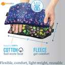 SunnyBay Small Microwave Heating Pad, Microwavable Versatile Cold/Heated Neck and Shoulder Wrap for Back Pain and More, Moist Heat Cotton-Fleece Pad, 6x11 Inches, Lilac and Green Flowers, Pack of 2