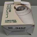 Thermo for Hot Food Adults 40OZ Soup Thermo Lunch Containers Wide Mouth Vacuum Insulated Food Jar Stainless Steel Leakproof Lunch Box with Spoon and Fork, Keeps Food Warm, Ideal Gift for Women (Yellow White)