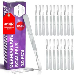 MyMed Disposable 14R Dermaplaning Razors - Pack of 20 Dermaplane Razor for Women's Face, Dermaplane Scalpels Dermaplaning Tool for Face
