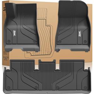 3W Floor Mats Fit for 2024 2025 Tesla Model 3 Highland New Generation, Full Set Black Floor Mats Custom Fit for 2024 2025 New Version Tesla Model 3