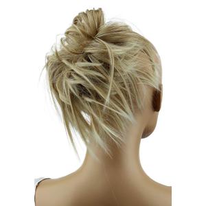CAISHA XXL Hairpiece Scrunchie Updo Voluminous Slightly Wavy Messy Bun Blonde Mix G13F