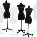 6pcs Dress Form Mannequin: 8.7in Mini Doll Gown Stand Display Support for Doll Dress Clothing Dollhouse Decoration