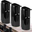 Dock Bumper Fender,Boat Dock Bumpers for Edge or Side,Marine Fender Guard,Vertical Protection,Durable Construction,Includes Mounting Hardware,3 Pack-Black