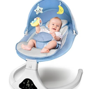 Electric Baby Swing with Remote Control - 5 Natural Motion Speeds, Detachable Seat Pad | Portable Infant Swing for Indoor/Outdoor Use