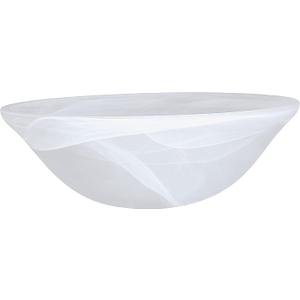 Aspen Creative 23147-11A Replacement Alabaster Glass Shade for Medium Base Socket Torchiere Lamp, Swag Lamp, Pendant, 1 Light Wall Sconce & Island Fixture, 11-1/2" Diameter x 4" High, 1 Pack