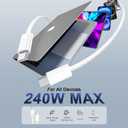 2 x 240W USB C to USB C Cable, 10 FT Braided Type C Fast Charging Cord for MacBook Pro/Air, iPad Pro,iPhone 17/16/15 Pro Max, Samsung Galaxy S23 and More, Supports 240W/140W/100W/65W/35W