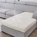 Couch Cushion Covers Waterproof, Stretch Sectional Couch Covers L Shape, Sofa Cushion Covers Washable, Non Slip Magic Sofa Covers, Sofa Slipcovers with Elastic Bottom, Pet-Friendly (1 Chaise Cover)