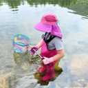 Fishing Net 2 Pack Retractable Lightweight Landing Net with Aluminum Rod Handle Fishing Nets for Youth Catch and Release Butterfly Nets, Small
