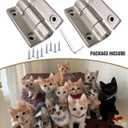 Cat Door, Adjustable Cat Door Hinge Kit (Left & Right Hand) - Fits Hollow Doors and Solid Interior Doors EasyInstallation Kitty Door