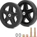 10 Inch Lawn Mower Wheels Kits Universal 10" Push Mower Wheels with 1/2" Bearing, Bolts & Nuts, Plastic Replacement Tires for Most Standard Garden Tiller, Pressure Washer, Handtruck, 2 Pack