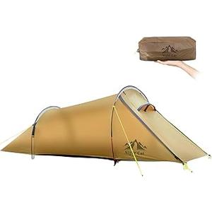 Night Cat Ultralight Tunnel Tent: Waterproof Lightweight Two People Backpacking Tent for Outdoor Camping Hiking Treeking with Double Layers Aluminum Poles and Footprint