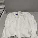 SweatyRocks Women's Puff Sleeve Button Down Shirt Vintage Loose Fit Blouse Dressy Casual Tops (White) S