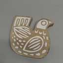 Textile Printing Block Bird Hand Carved Wooden Stamp Wood Block Printing Textile Stamps for Fabric/Pottery Blocks- 6 Inch